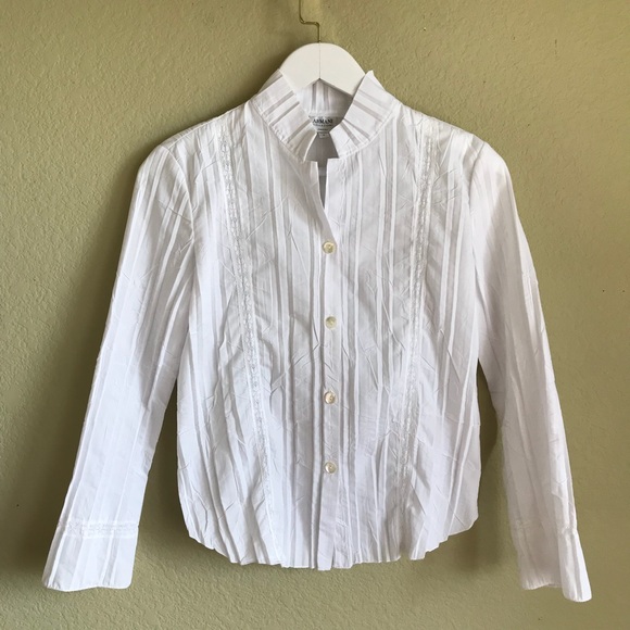 Armani Collezioni Tops - ARMANI Collezioni Crisp White Button Up